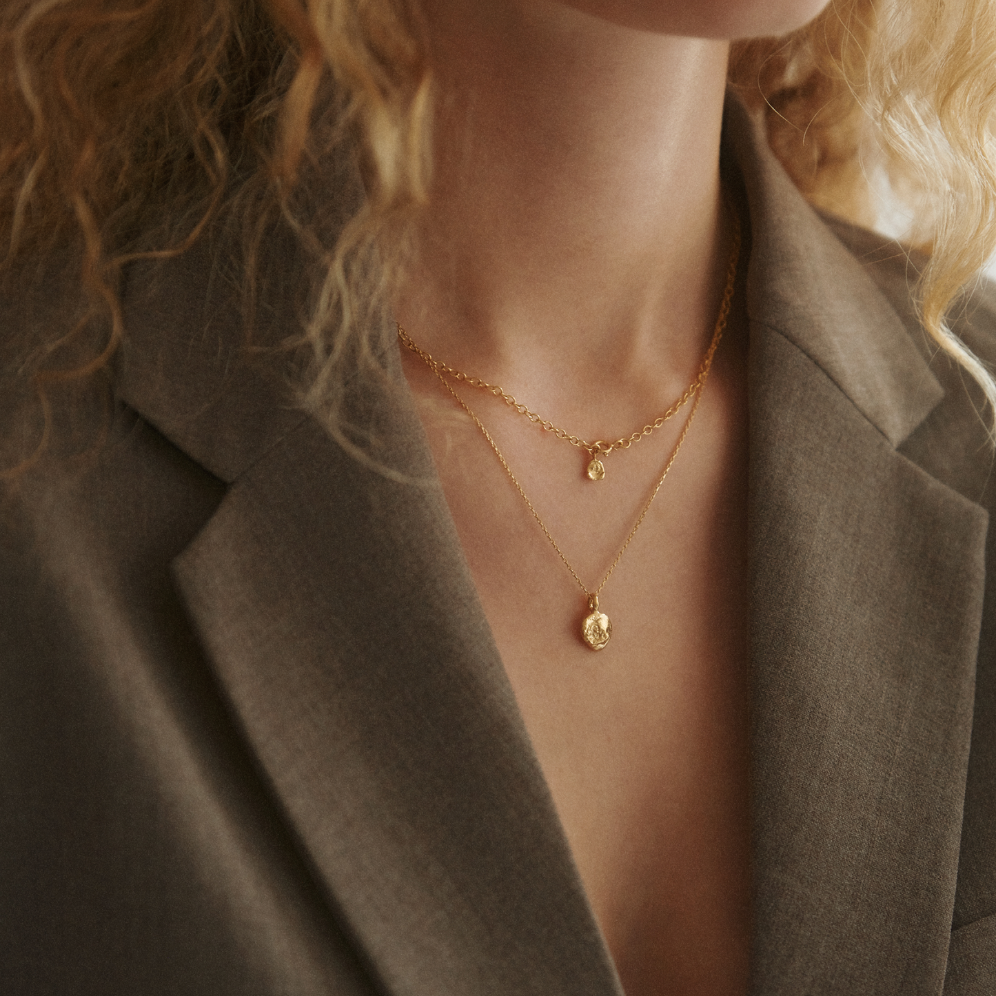 Moment Necklace, Gold-plated