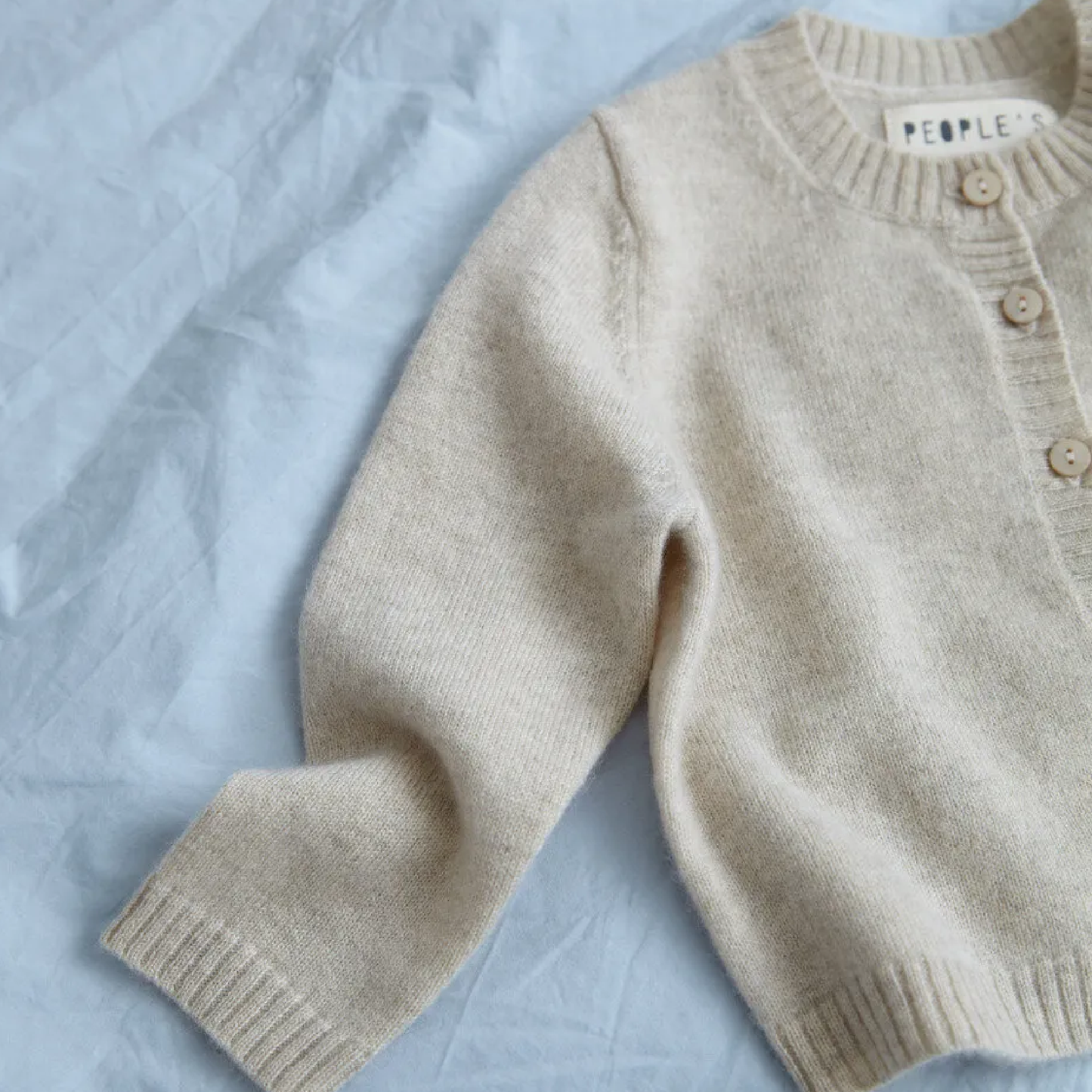 Baby Cashmere Cardigan, Oatmilk
