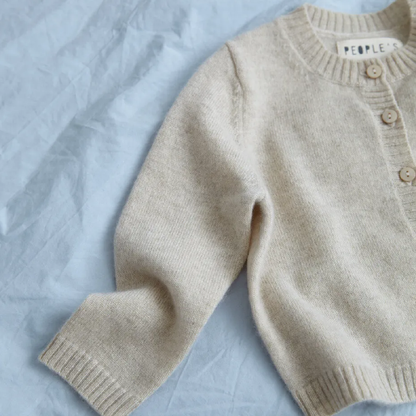 Baby Cashmere Cardigan, Oatmilk