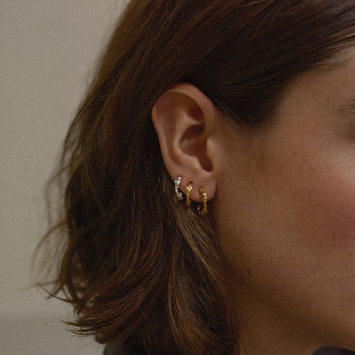 Odine Earrings, Silver
