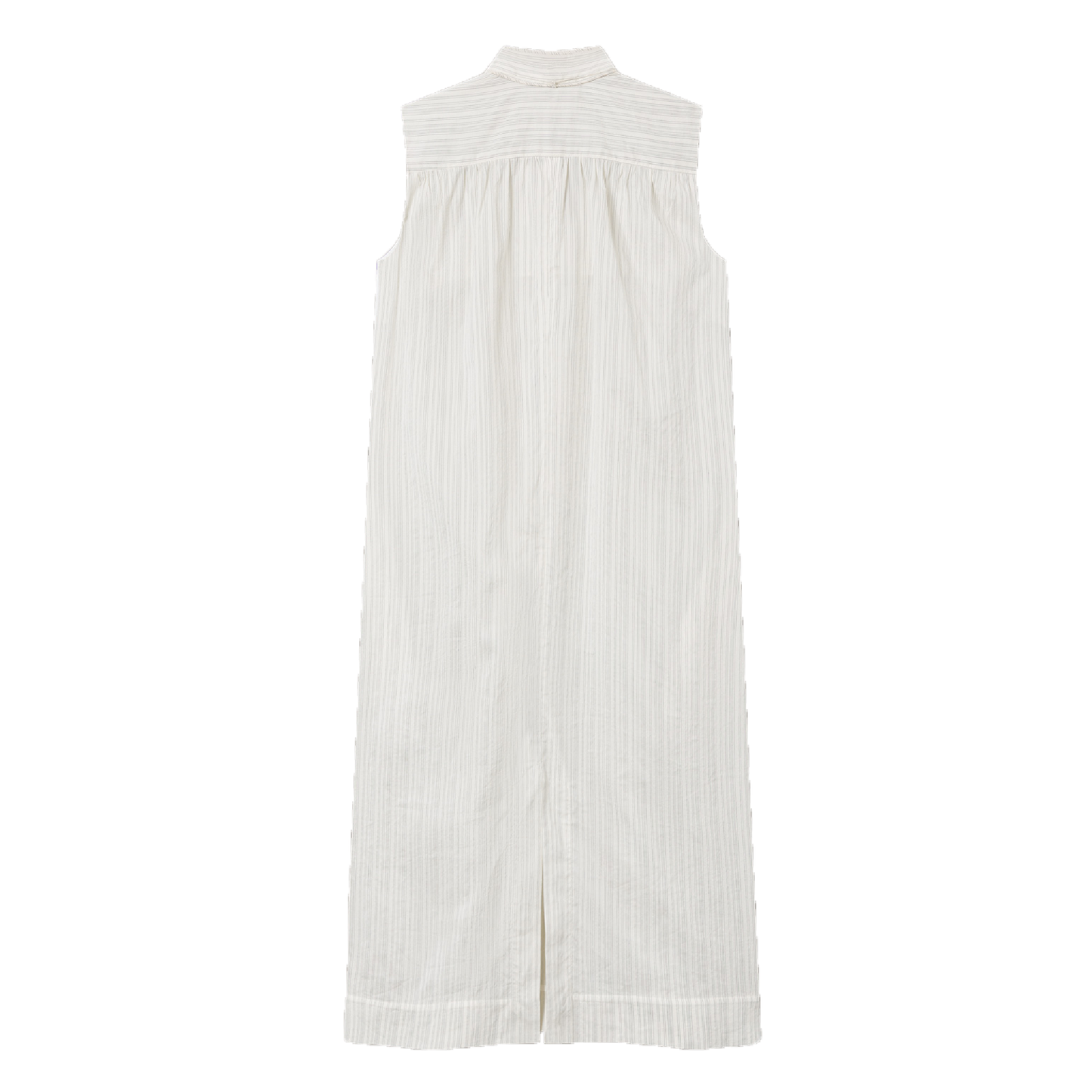 Drea Striped Silk Dress, Ecru