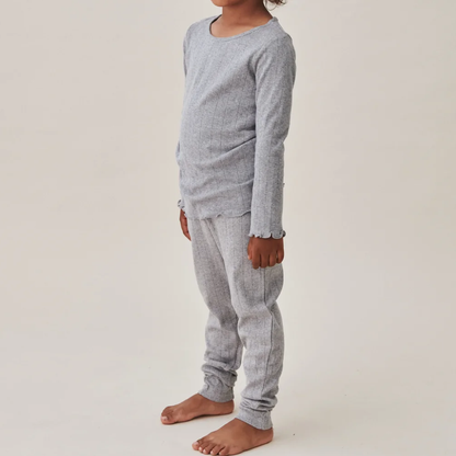 Edie Clam Leggings, Gray Melange 