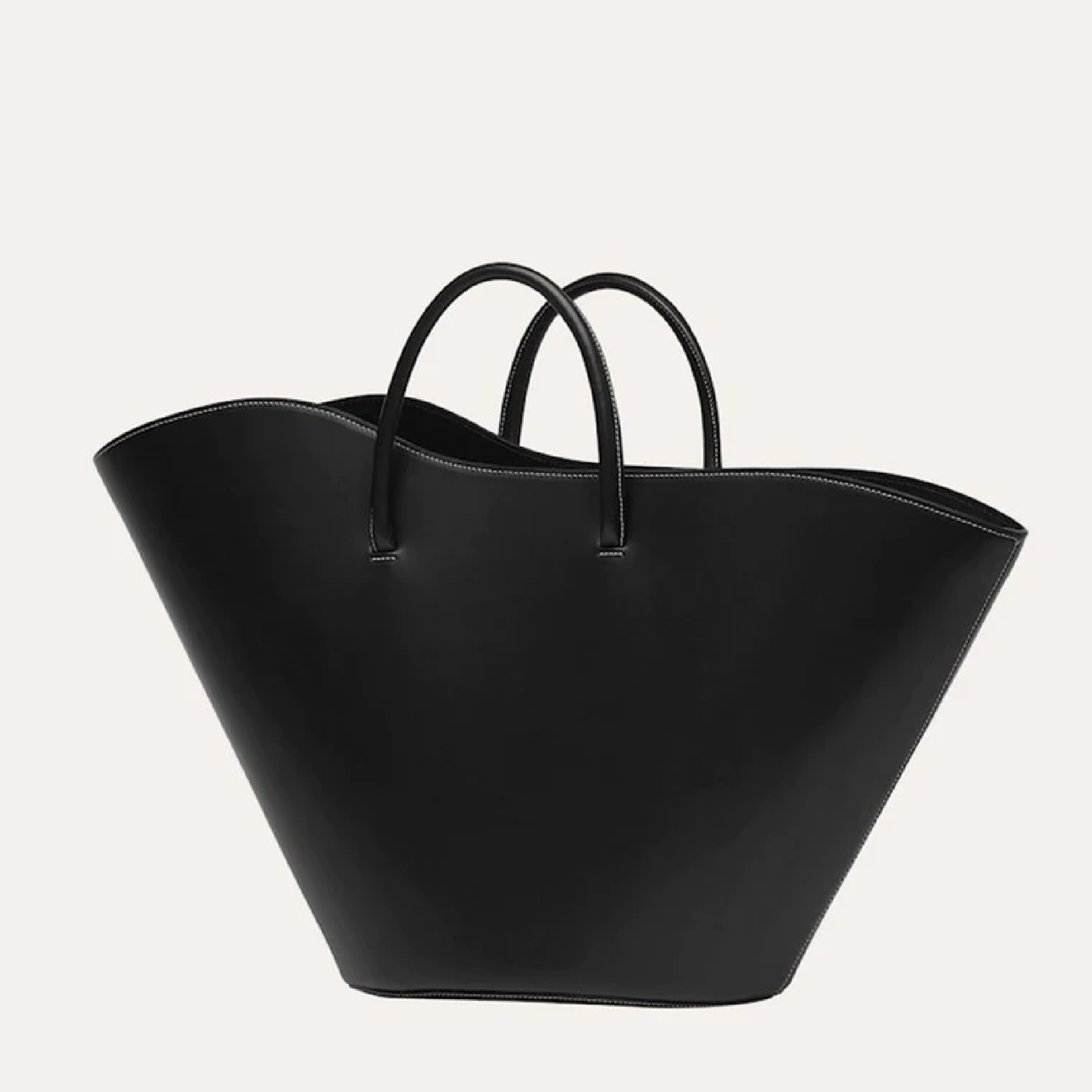 Open Tulip Tote Large, Black