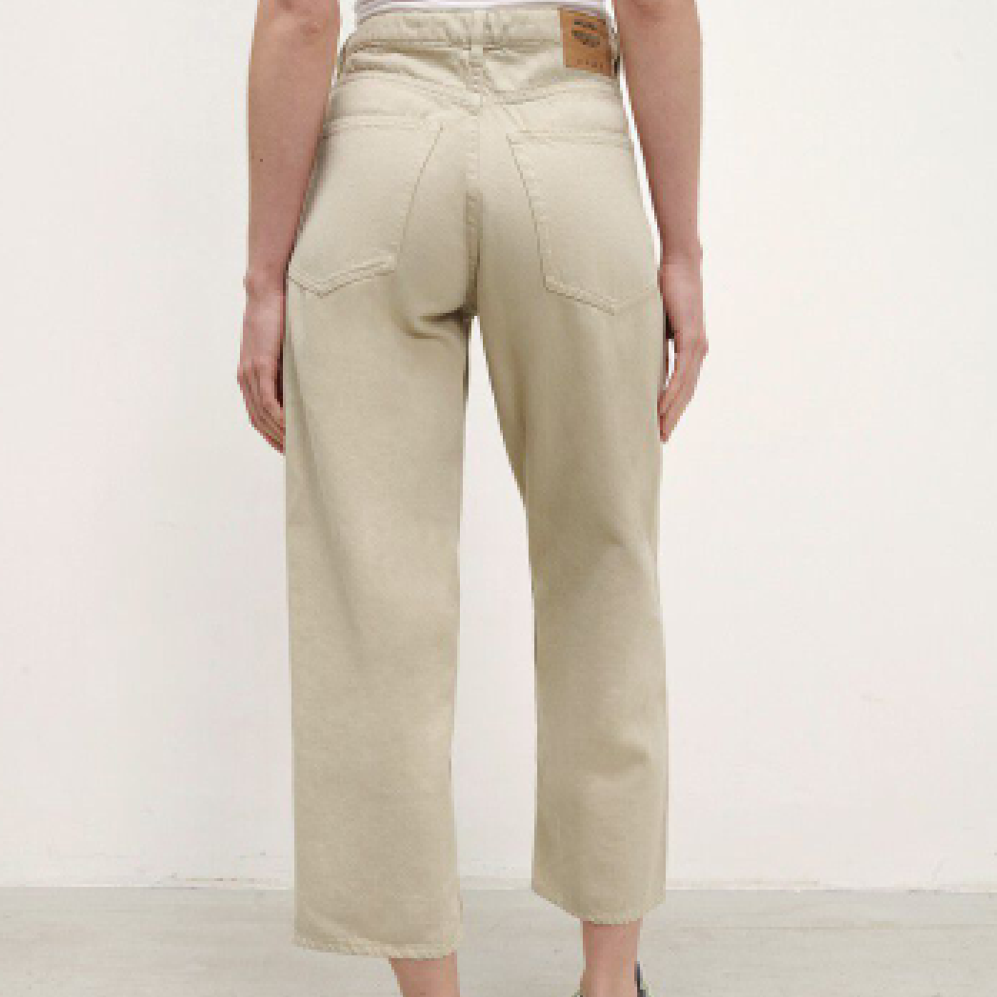 Tine Cropped Jeans, Beige