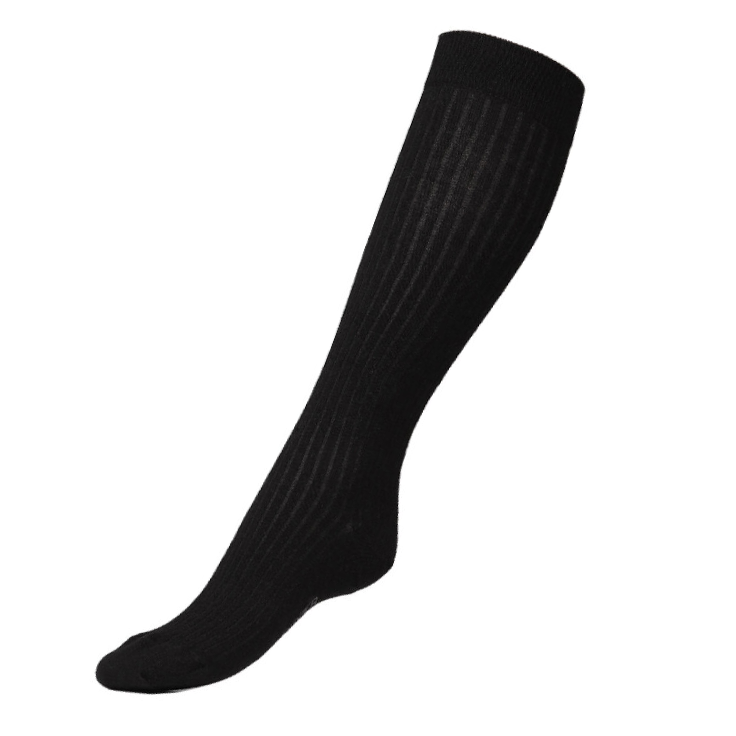 Mathilde Rib Knee Sock, Black 