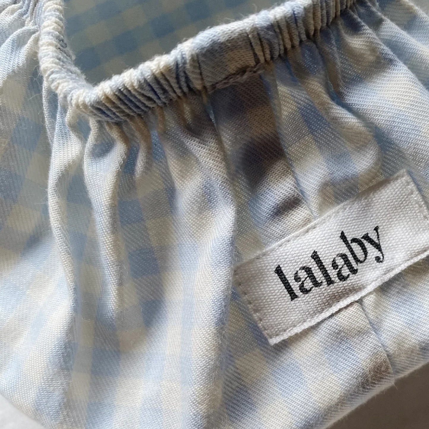 Wet Wipe Cover, Blue Gingham