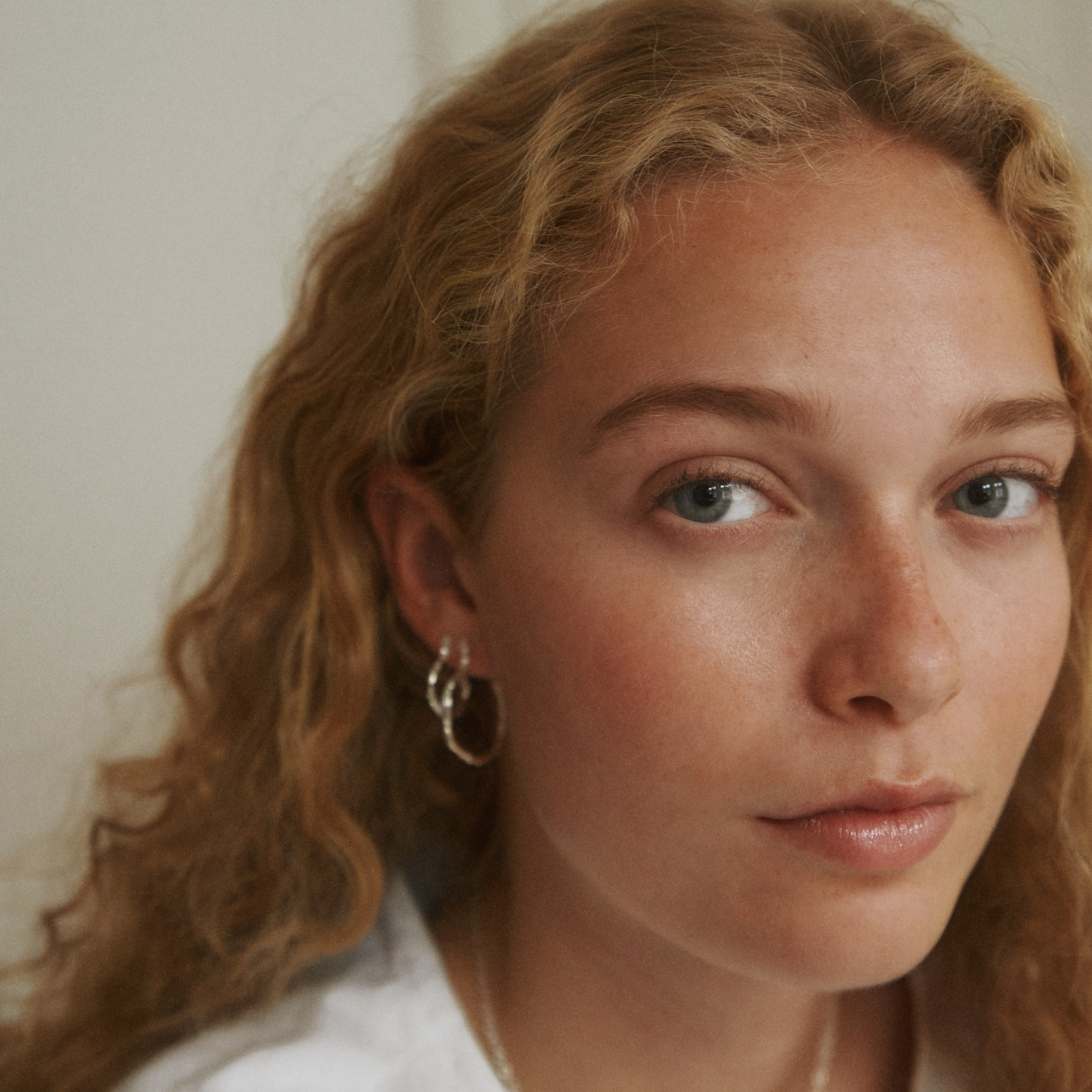 Lea Earrings, Silver