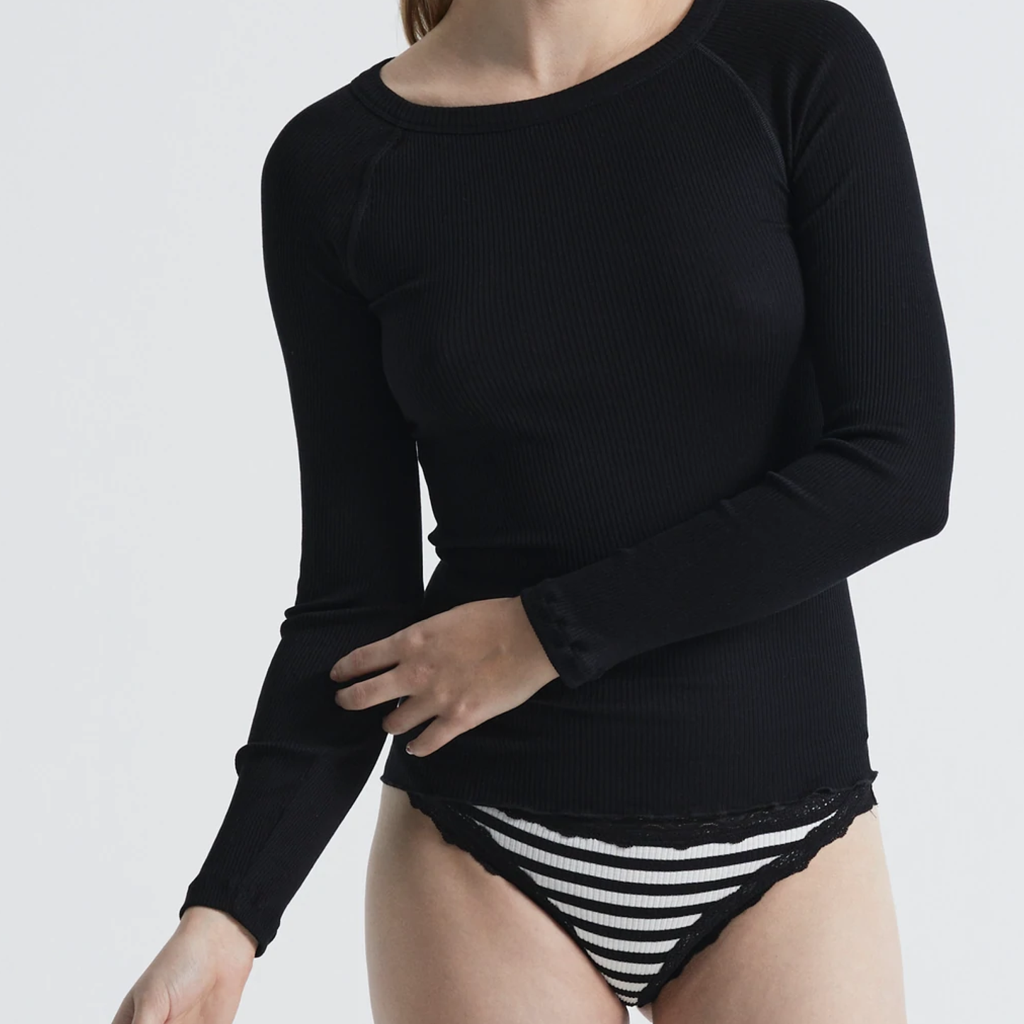 Silky Jade Blouse, Black