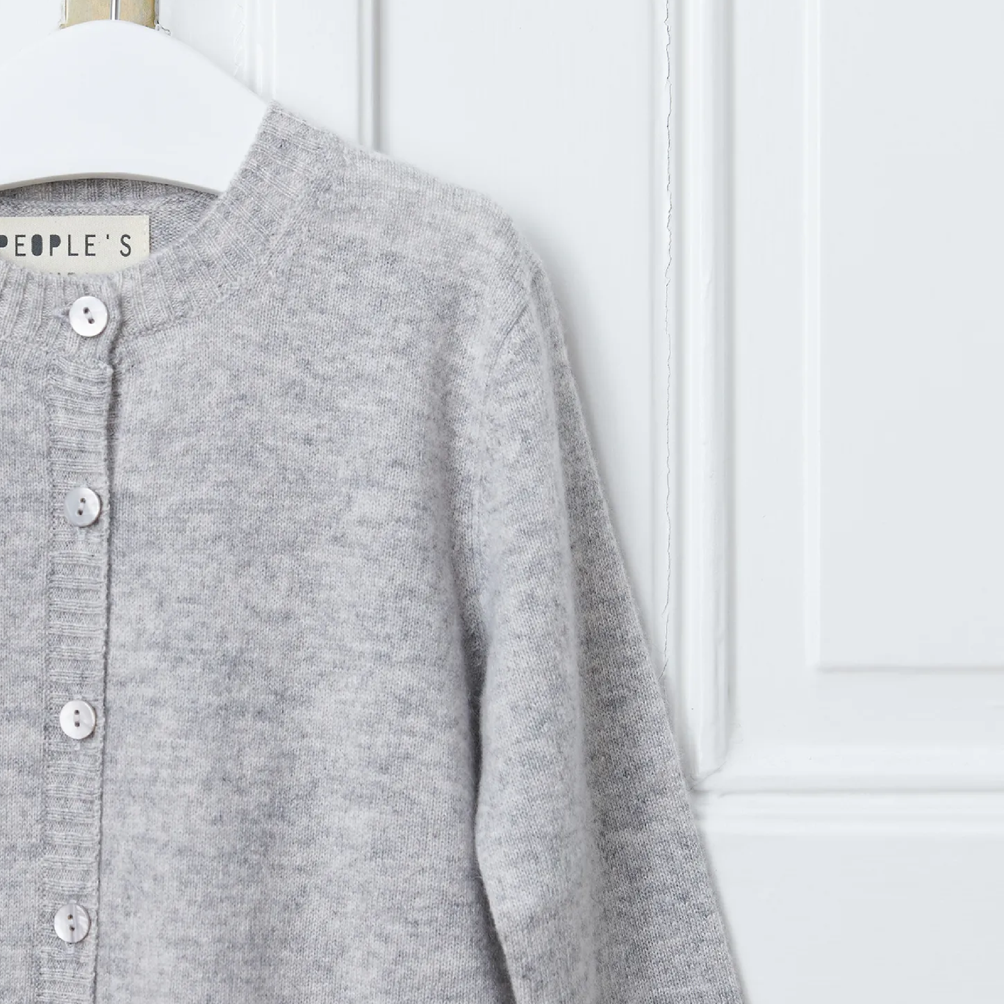 Baby Cashmere Cardigan, Ash Grey