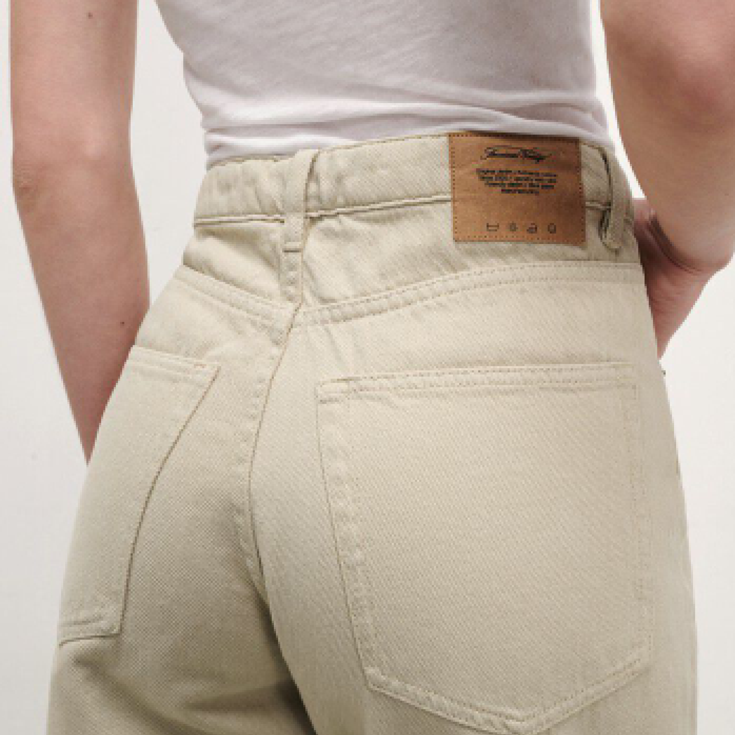 Tine Cropped Jeans, Beige