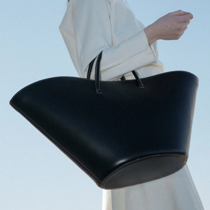 Open Tulip Tote Large, Black
