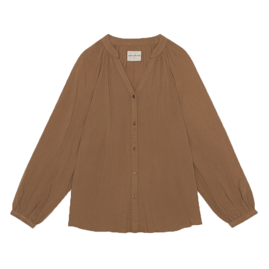 Harmony Skjorte Crepe, Camel