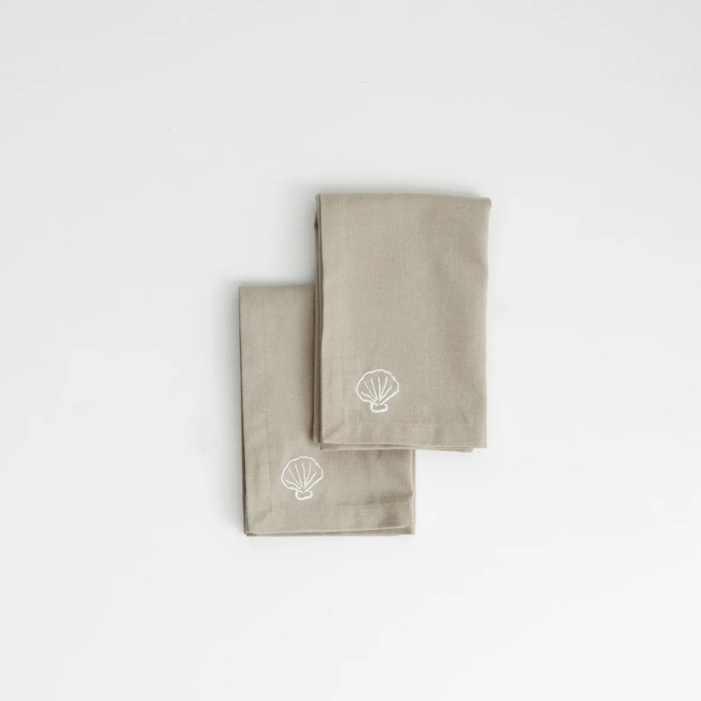 Skall Stofservietter, Sand (2-pak)