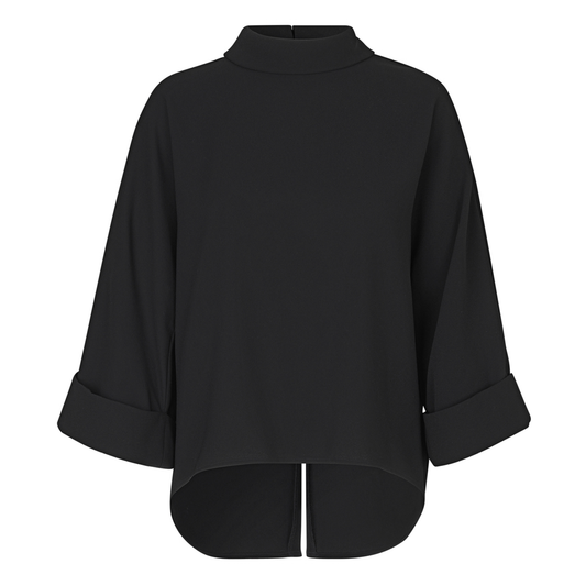 Bailee Crepe Georgette Top, Black