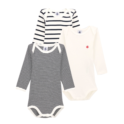 Body, Navy/Striped (3-pak)