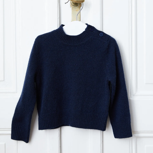 Baby Cashmere Crewneck, Navy Blue