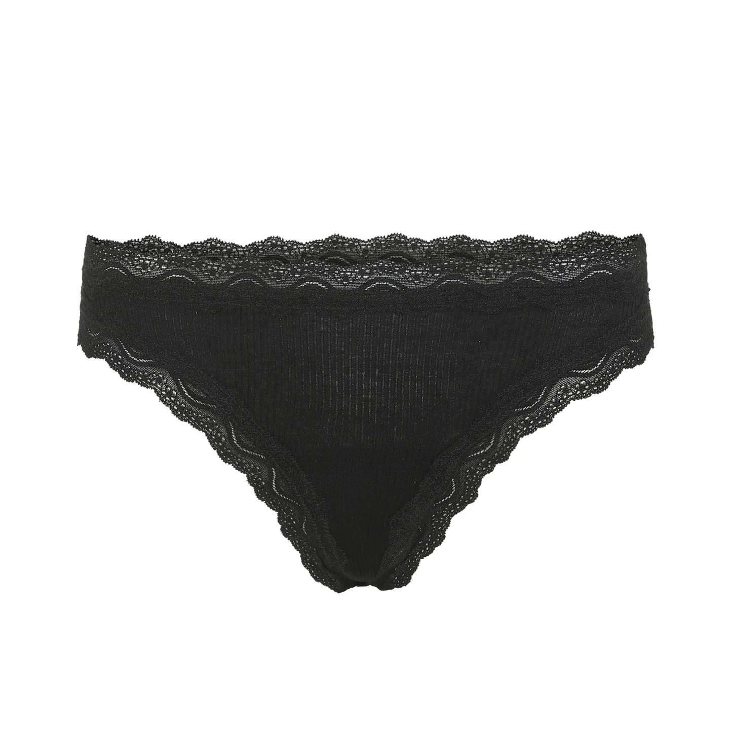 Silky Thong Panties, Black (2-Pack)