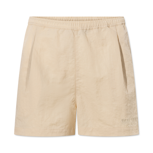 Pauline Heavy Nylon Shorts, Ivory