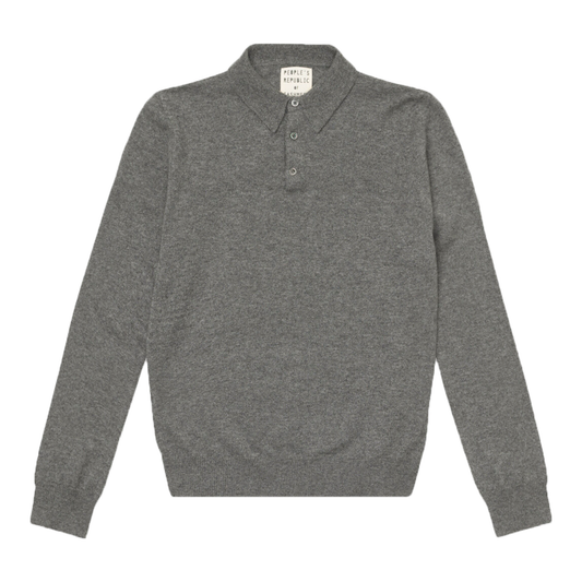 Original Cashmere Polo, Mørk Grå
