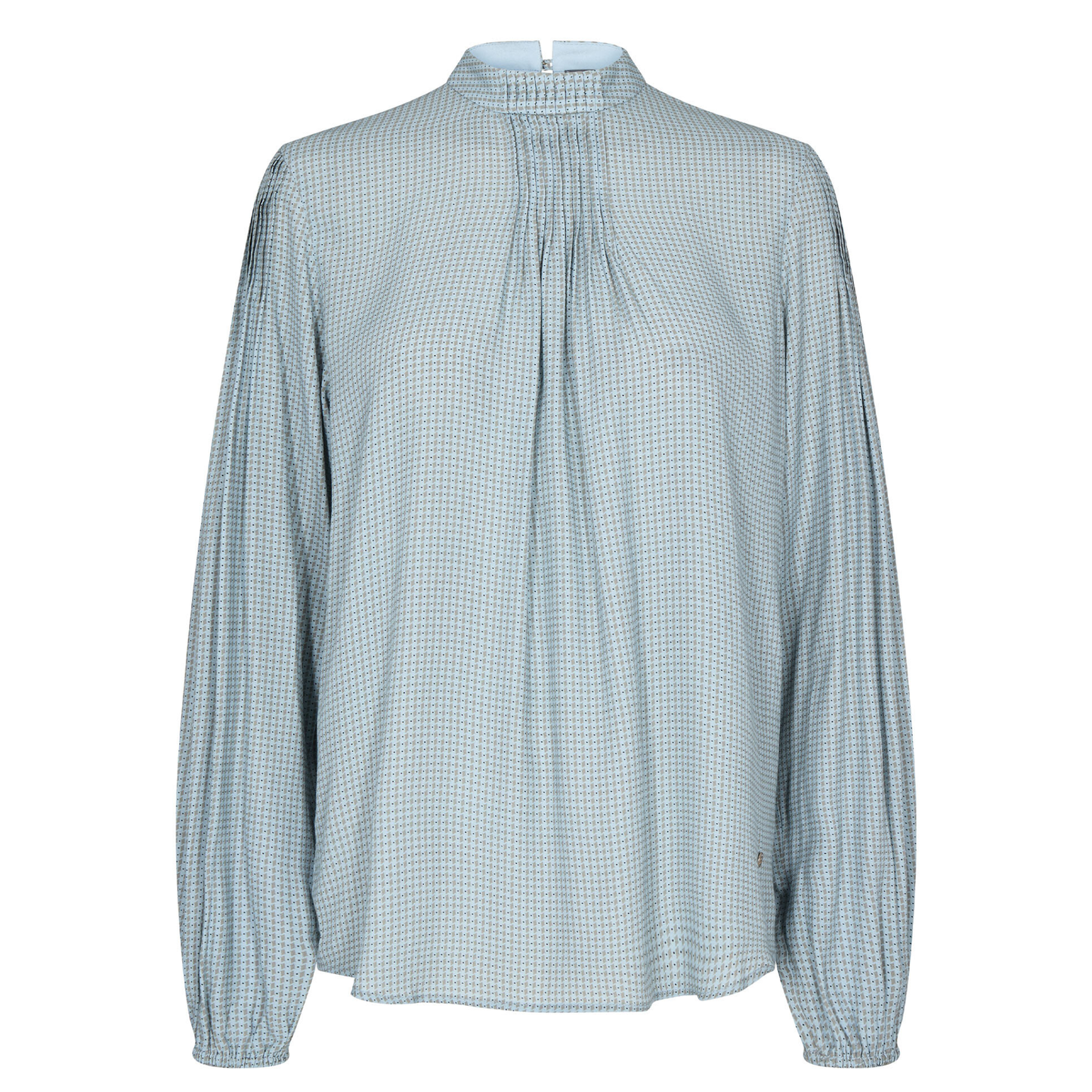 Fina Pepita Blouse, Gray Dawn