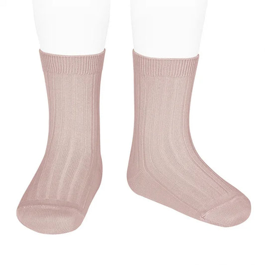 Ankle socks Rib, Old Rose