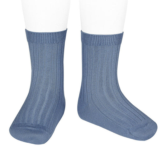Ankle socks Rib, French Blue
