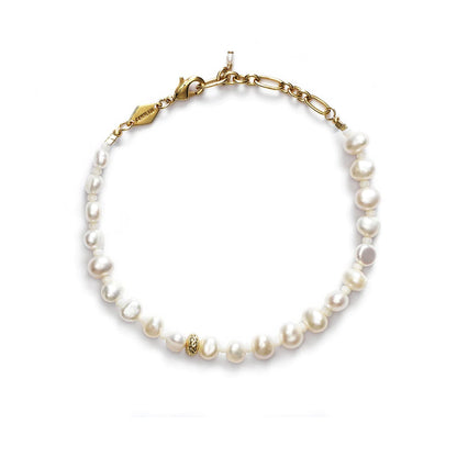 Stellar Pearly Bracelet, Gold Plated