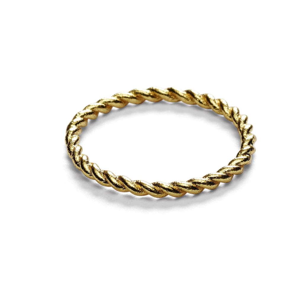 Twisted Ring, Gold Plated