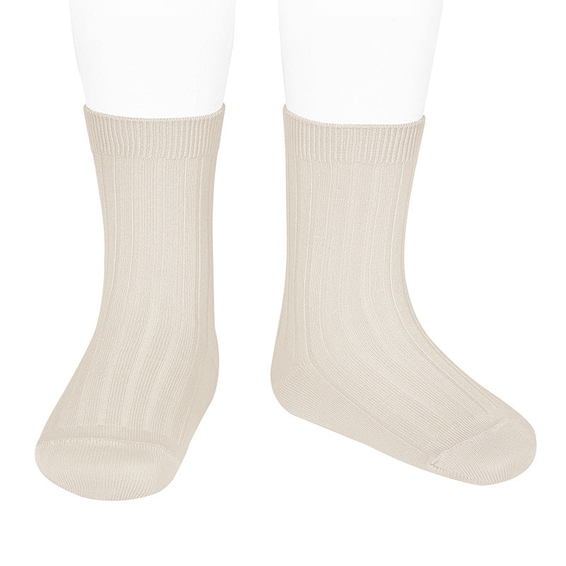 Ankle socks Rib, Linen
